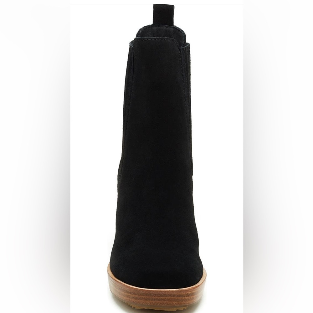 NIB Kelsi Dagger Brooklyn Racers black suede boots platform block heel size 6 - Picture 5 of 8